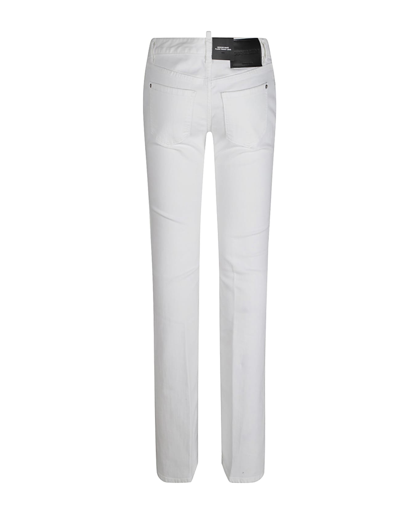 Dsquared2 Medium Waist Flare Twiggy Jeans - white