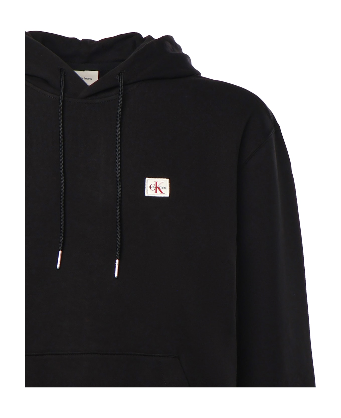 Calvin Klein Cotton Sweatshirt With Logo - Black