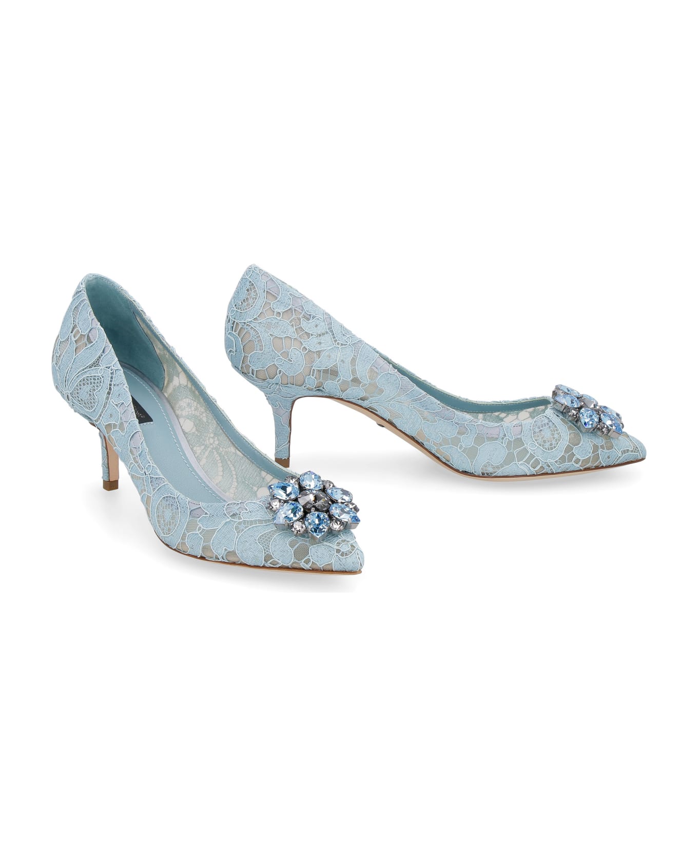 Dolce & Gabbana Bellucci Lace Pump - Light Blue