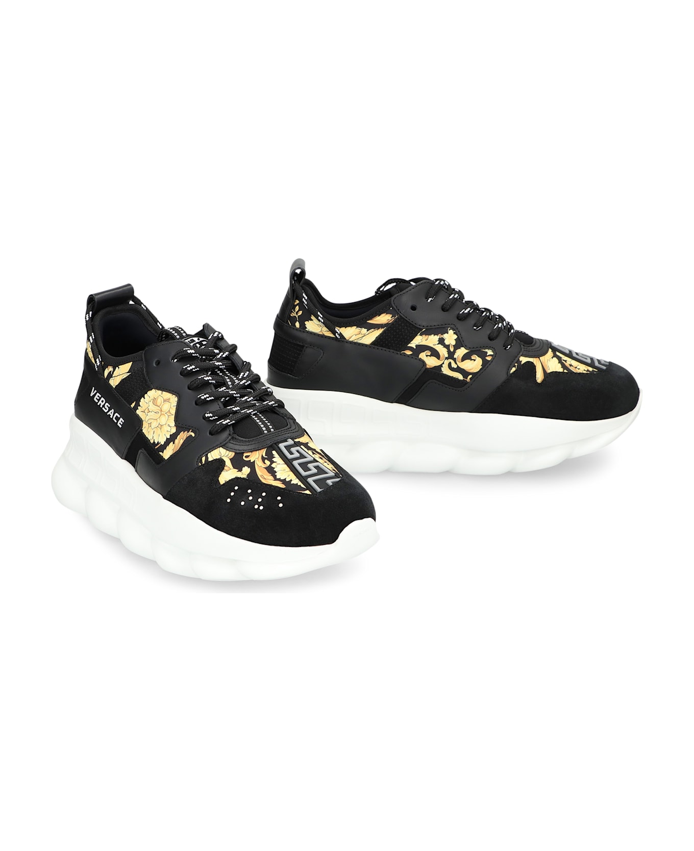 Versace Chain Reaction Oversize Sneakers - black