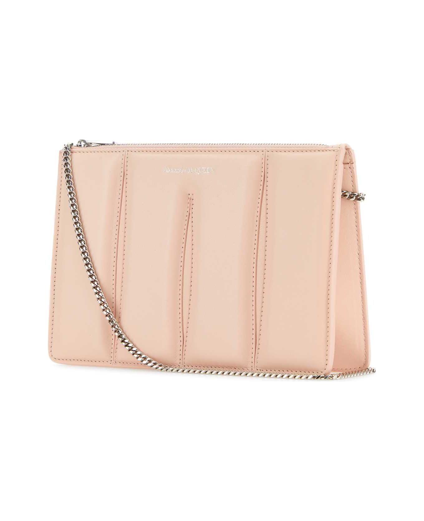 Alexander McQueen Pastel Pink Leather Shoulder Bag - CLAY クラッチバッグ