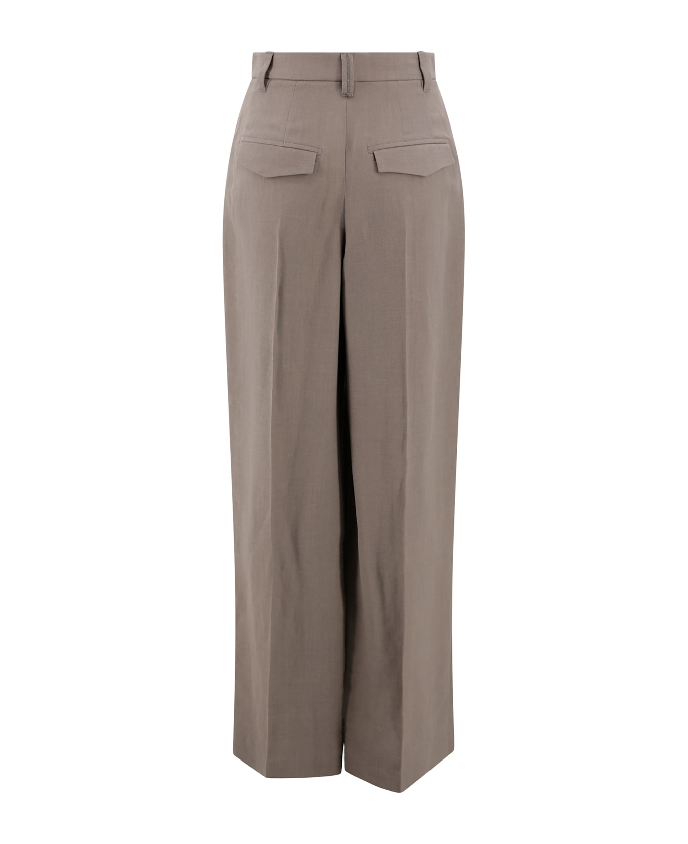 Brunello Cucinelli Tailored Pants In Organic Linen Blend - Brown