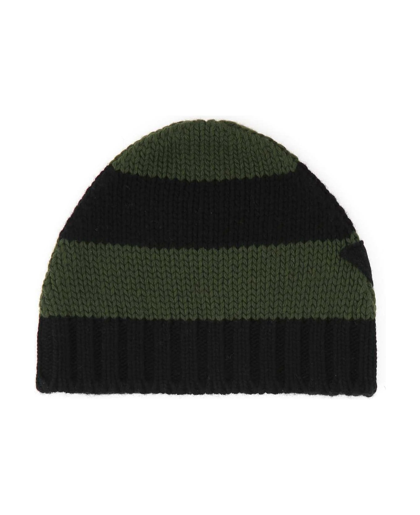 Prada Embroidered Wool Blend Beanie Hat - F0Q24 帽子