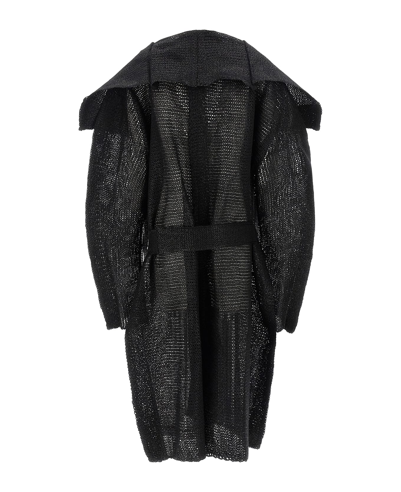 Issey Miyake 'panini' Trench Coat - Black  