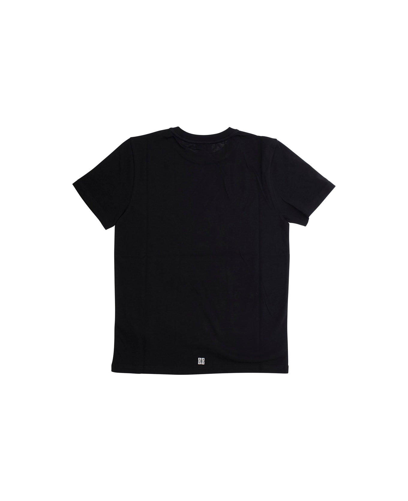 Givenchy Black T-shirt With Logo Lettering On The Front In Cotton Boy - Black