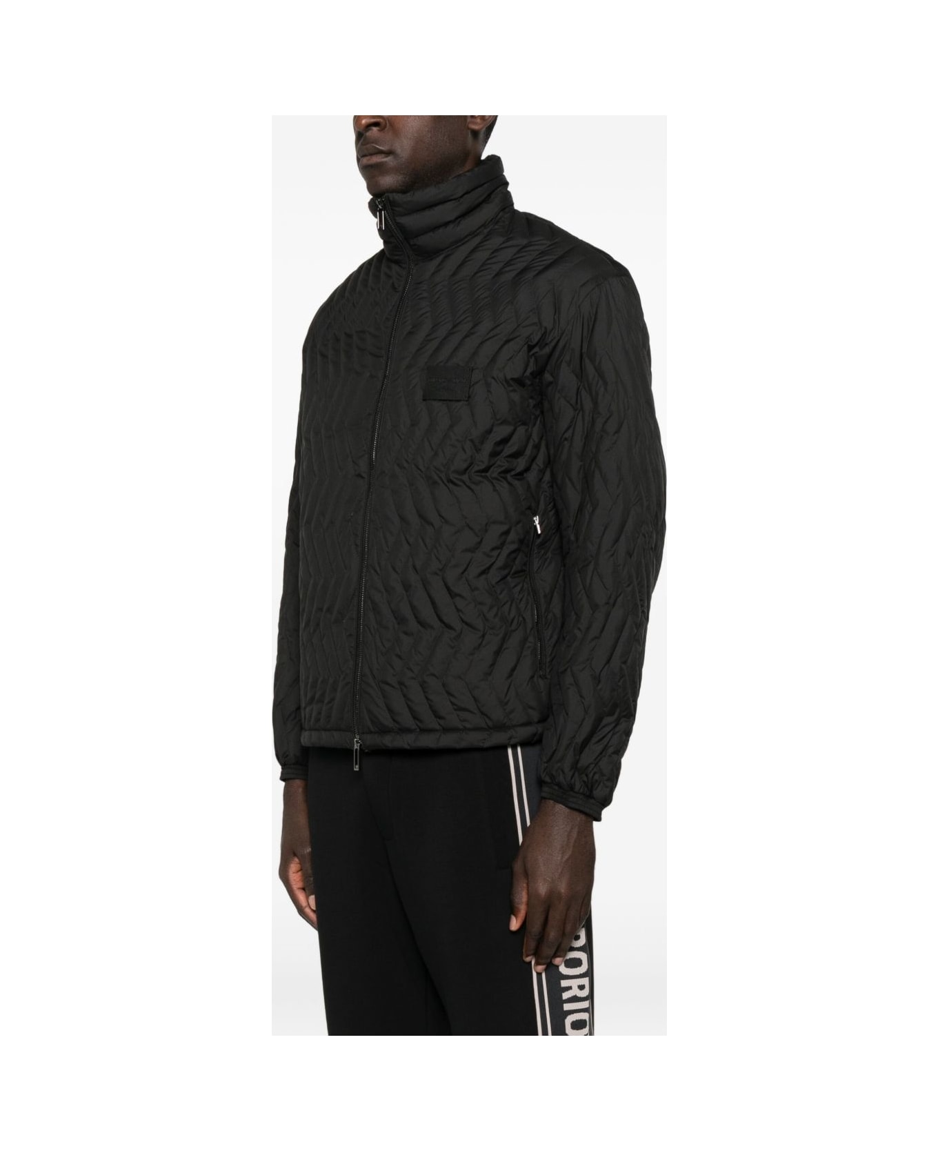 Emporio Armani Quilted Down Jacket - Black