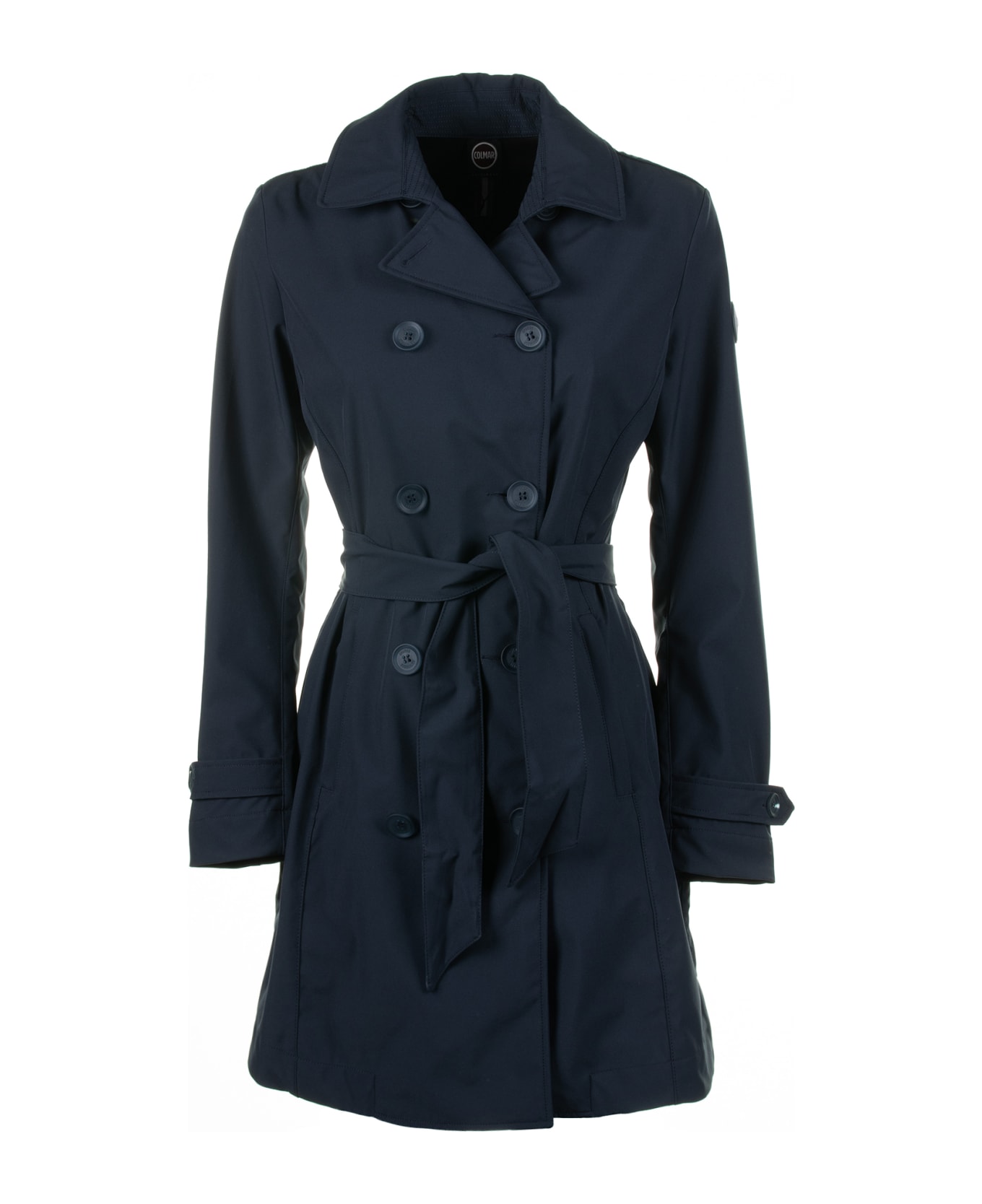 Colmar Softshell Trench Coat With Belt At The Waist - Blu レインコート