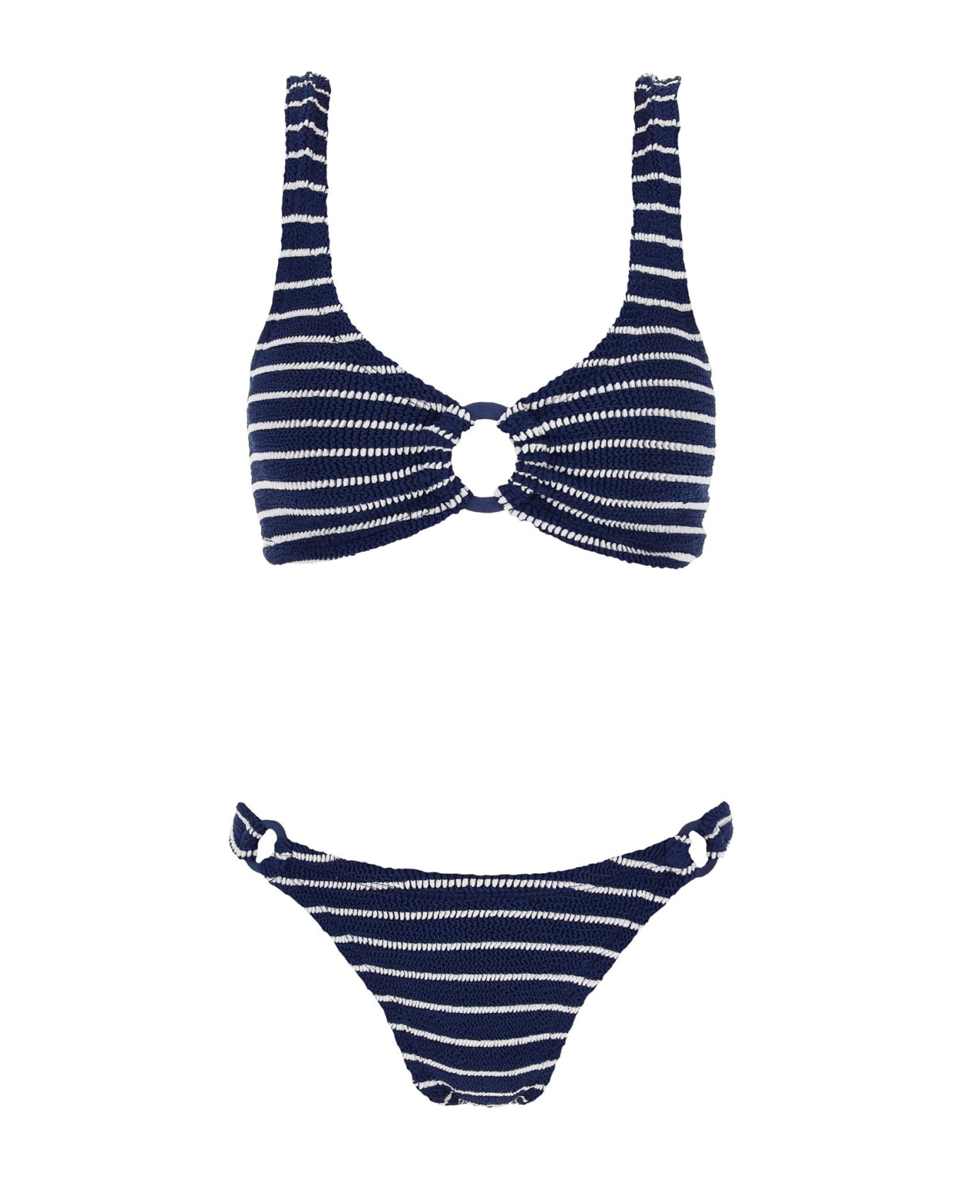Hunza G Hallie Bikini Set - NAVY WHITE (Blue)