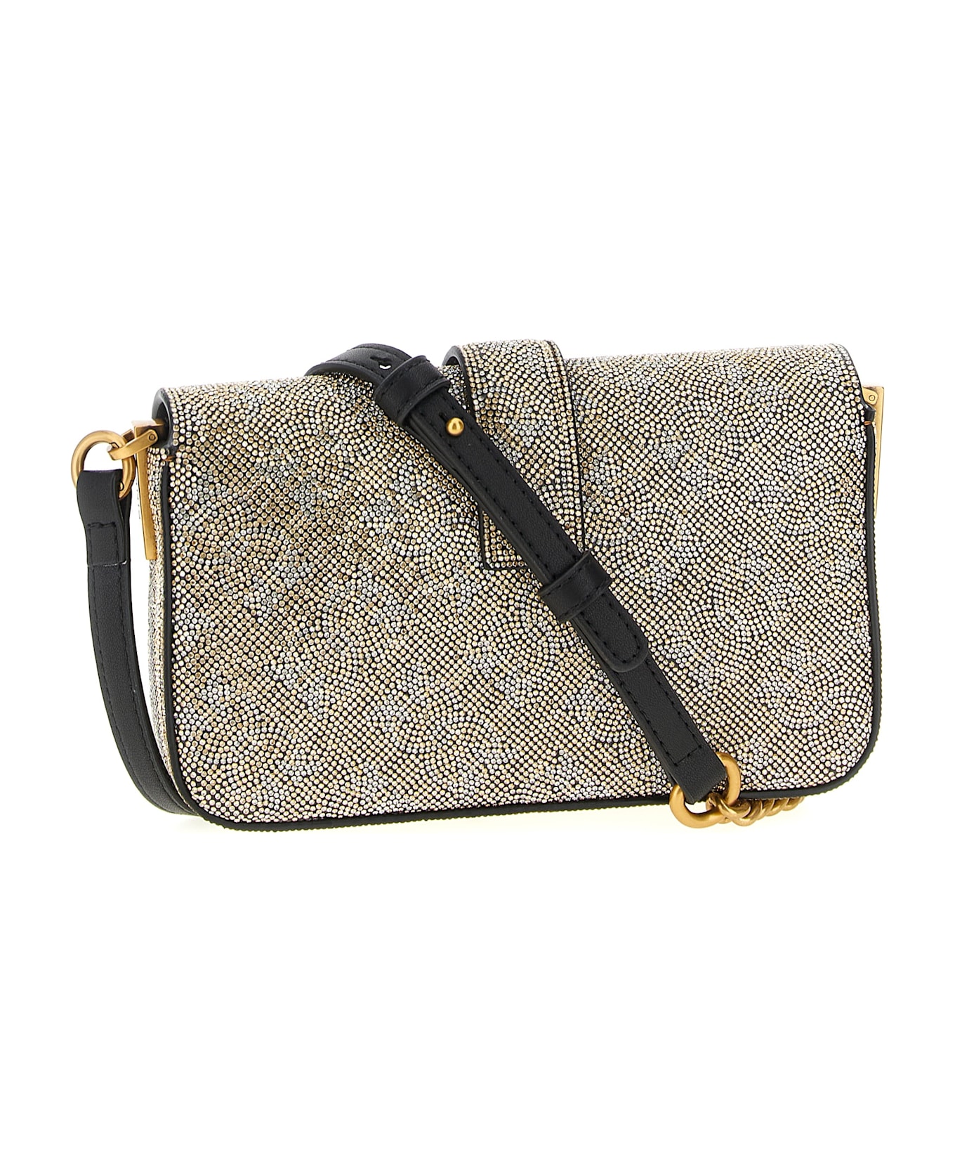 Pinko 
love One Slouchy Baby
 Crossbody Bag - Gold