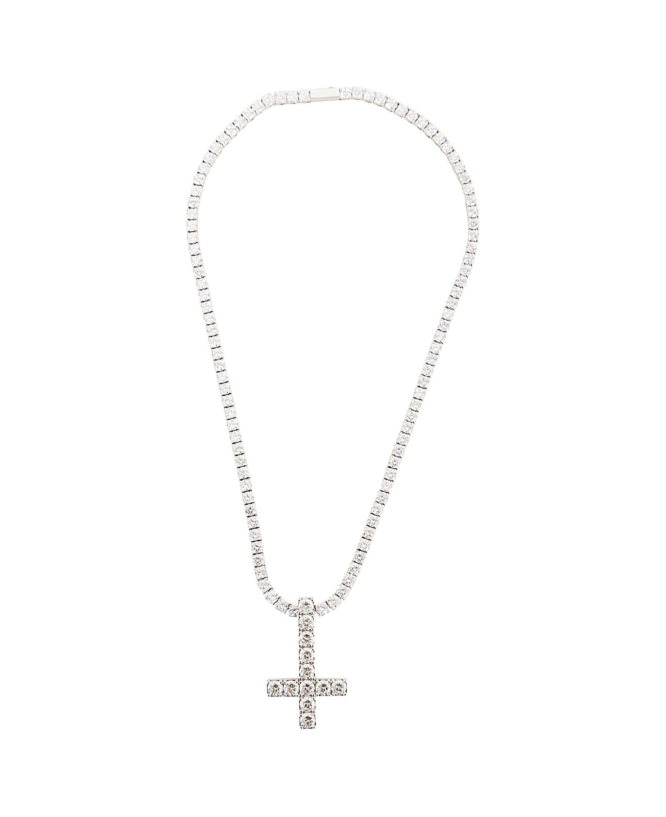 Darkai Reversed Cross Necklace - White