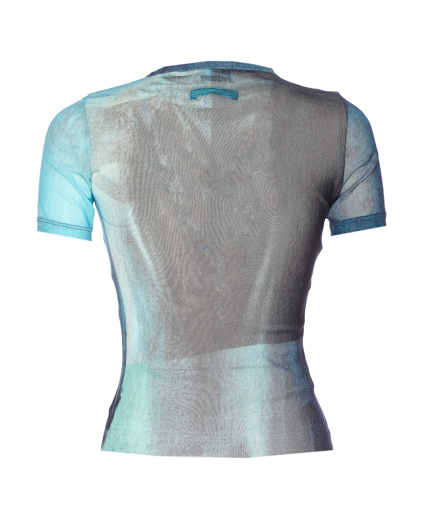 Jean Paul Gaultier Mesh Baby T-shirt Water Print - Blue