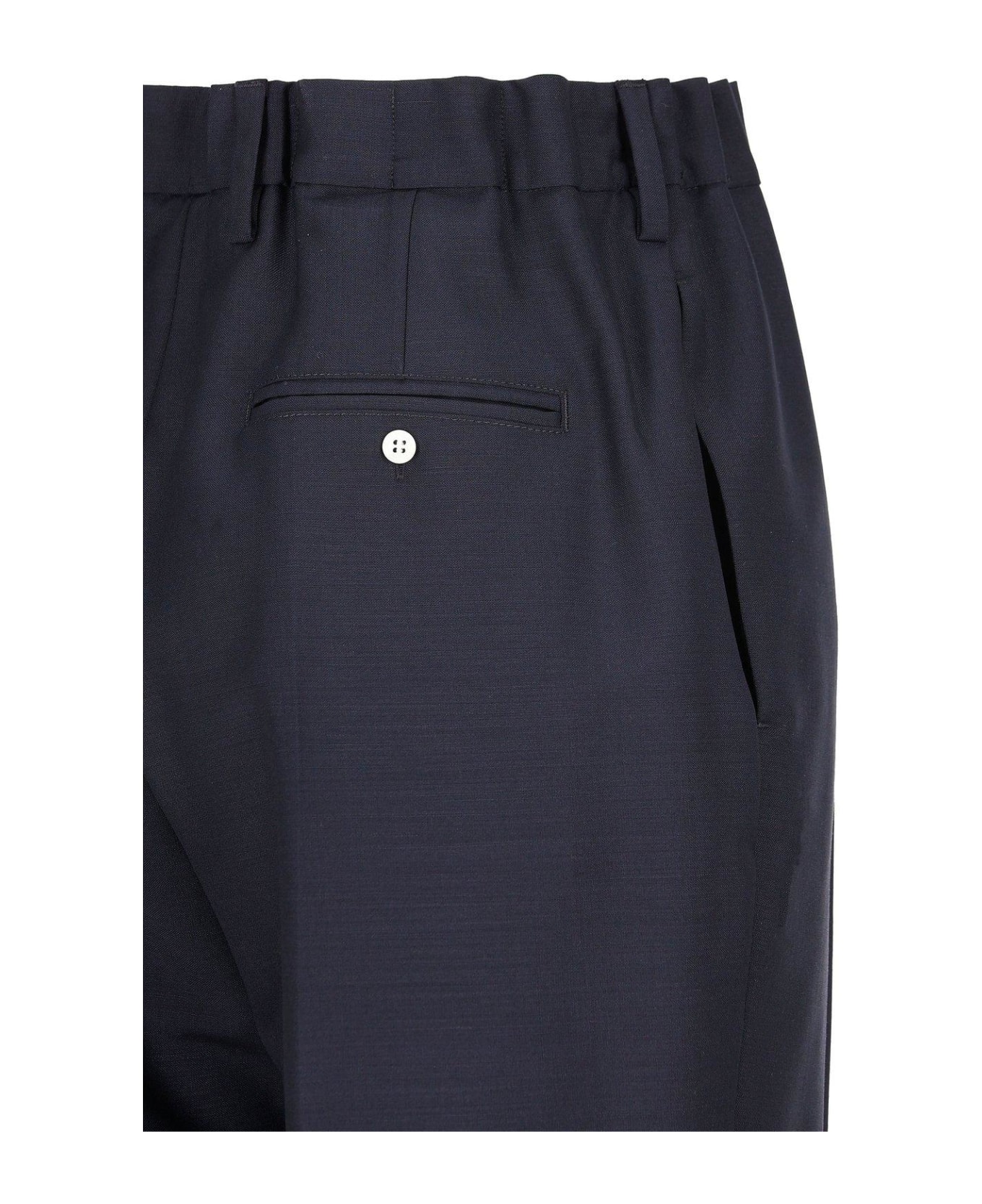 Prada Pleated Tailored Trousers - BLEU