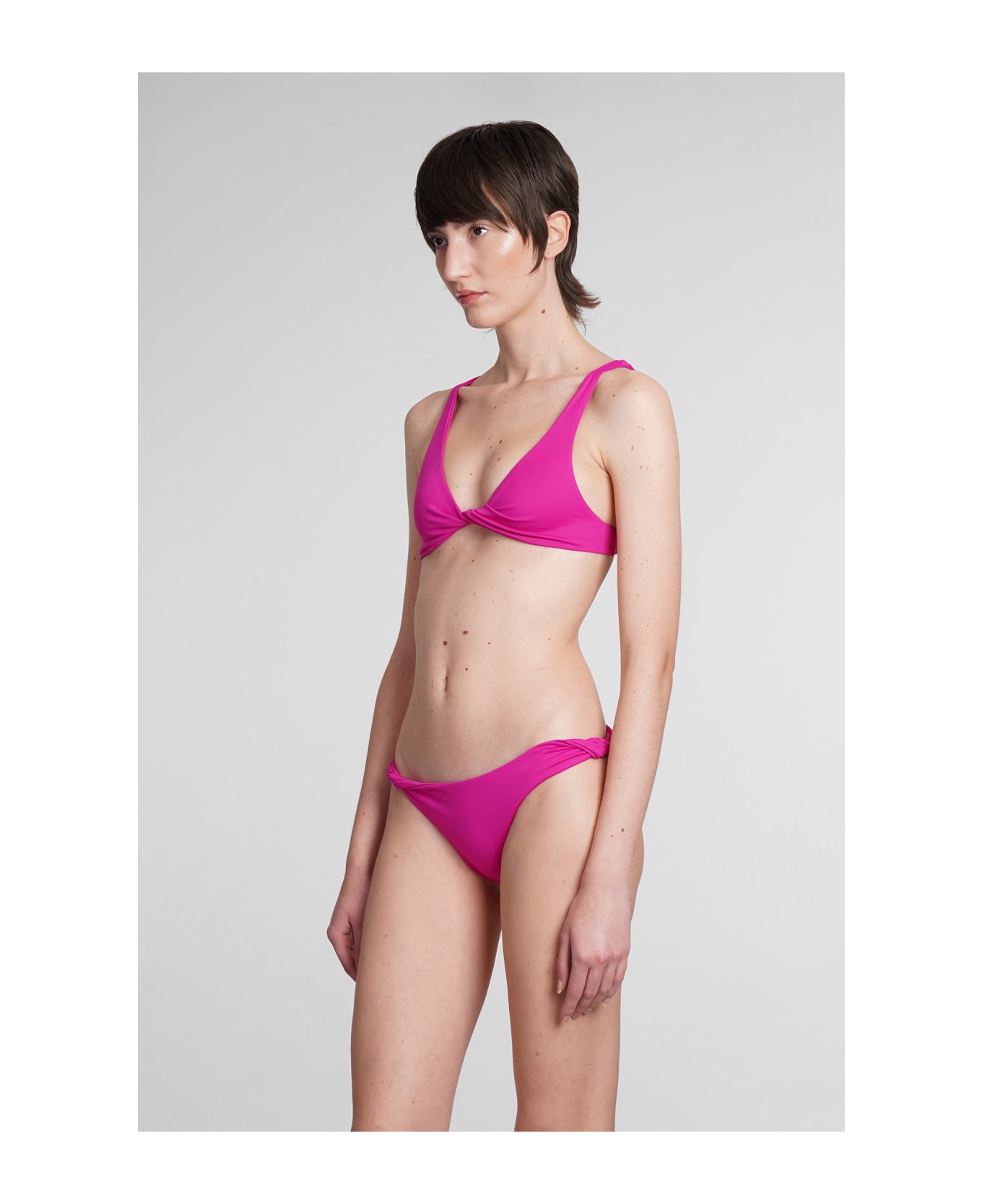 The Attico 'join Us At The Beach' Collection Two-piece Swimsuit - fuxia