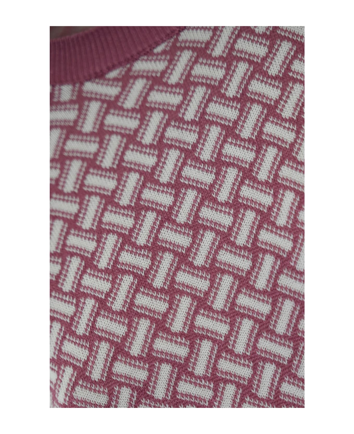 Drumohr Cotton And Linen Sweater - Rosa ニットウェア