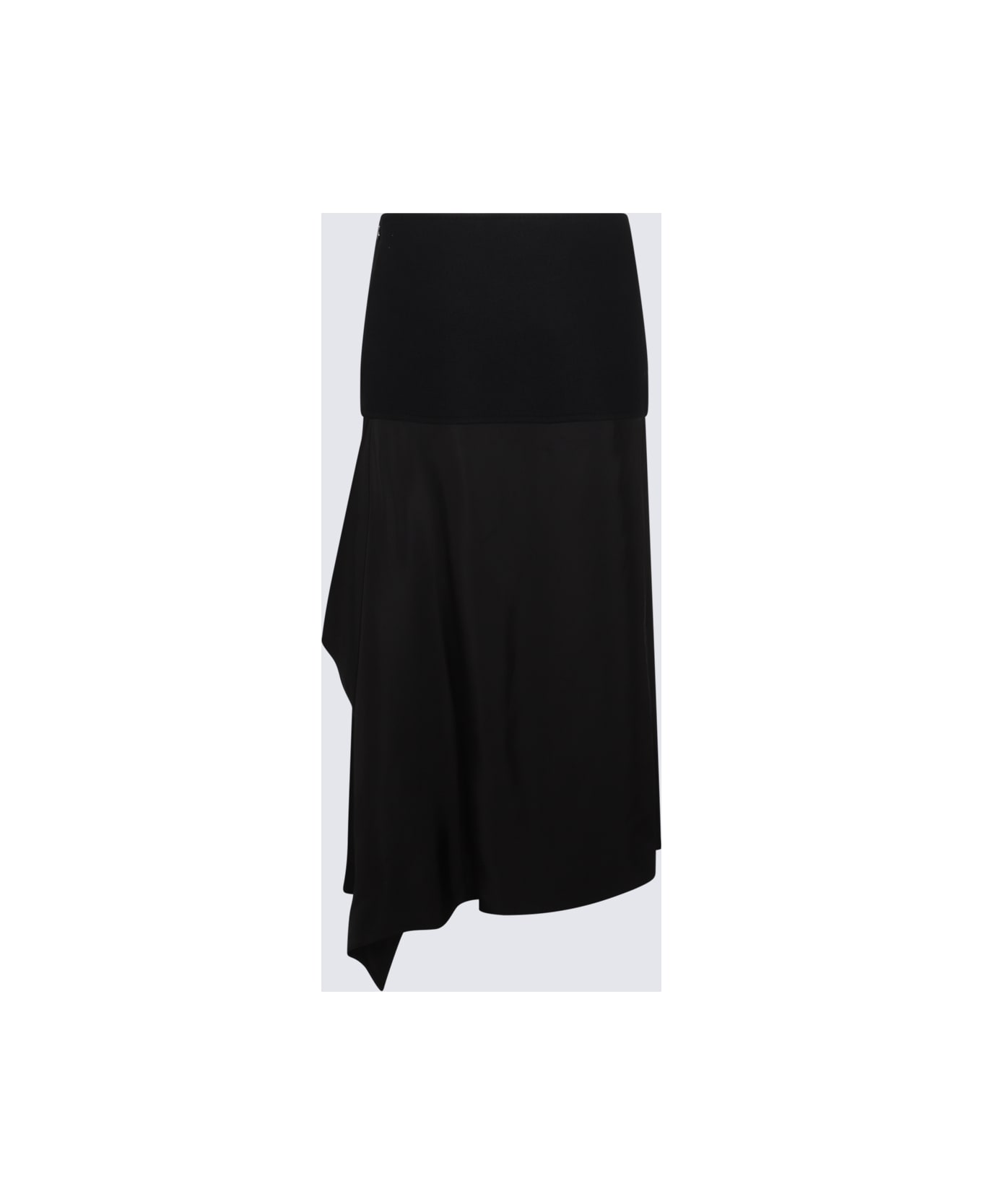 Jil Sander Black Wool Skirt - BLACK