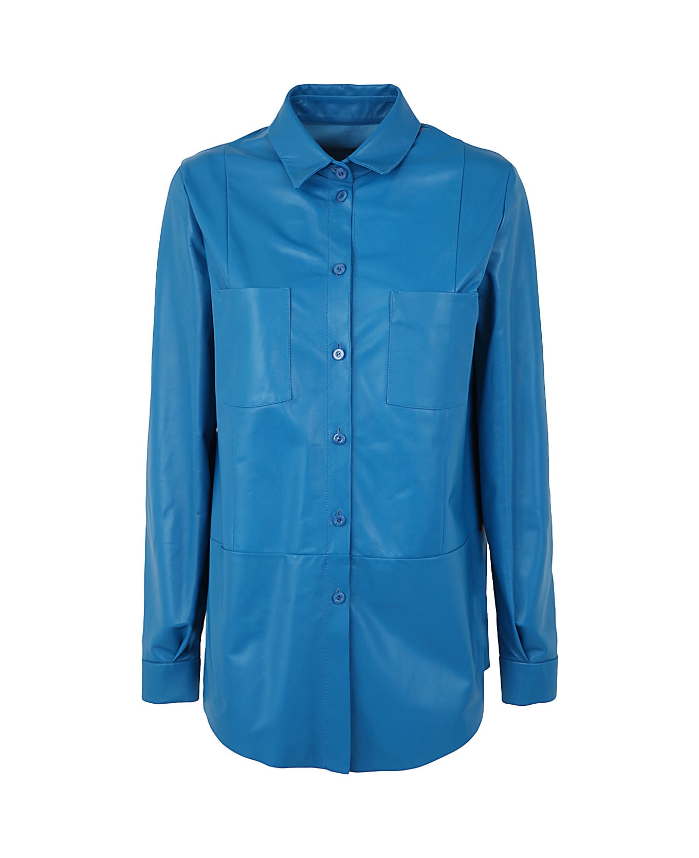 DROMe Leather Shirt - Ultramarine シャツ