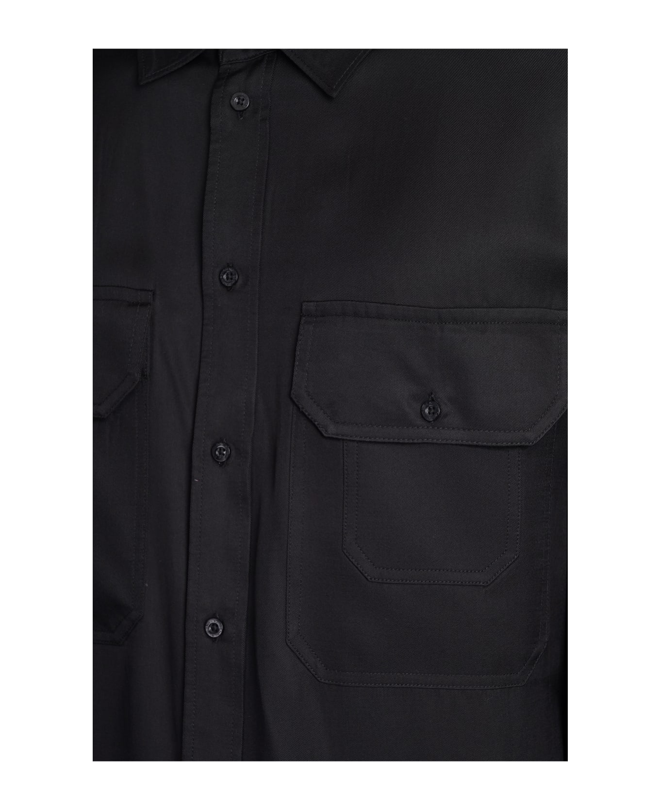 Neil Barrett Shirt In Black Viscose - Nero