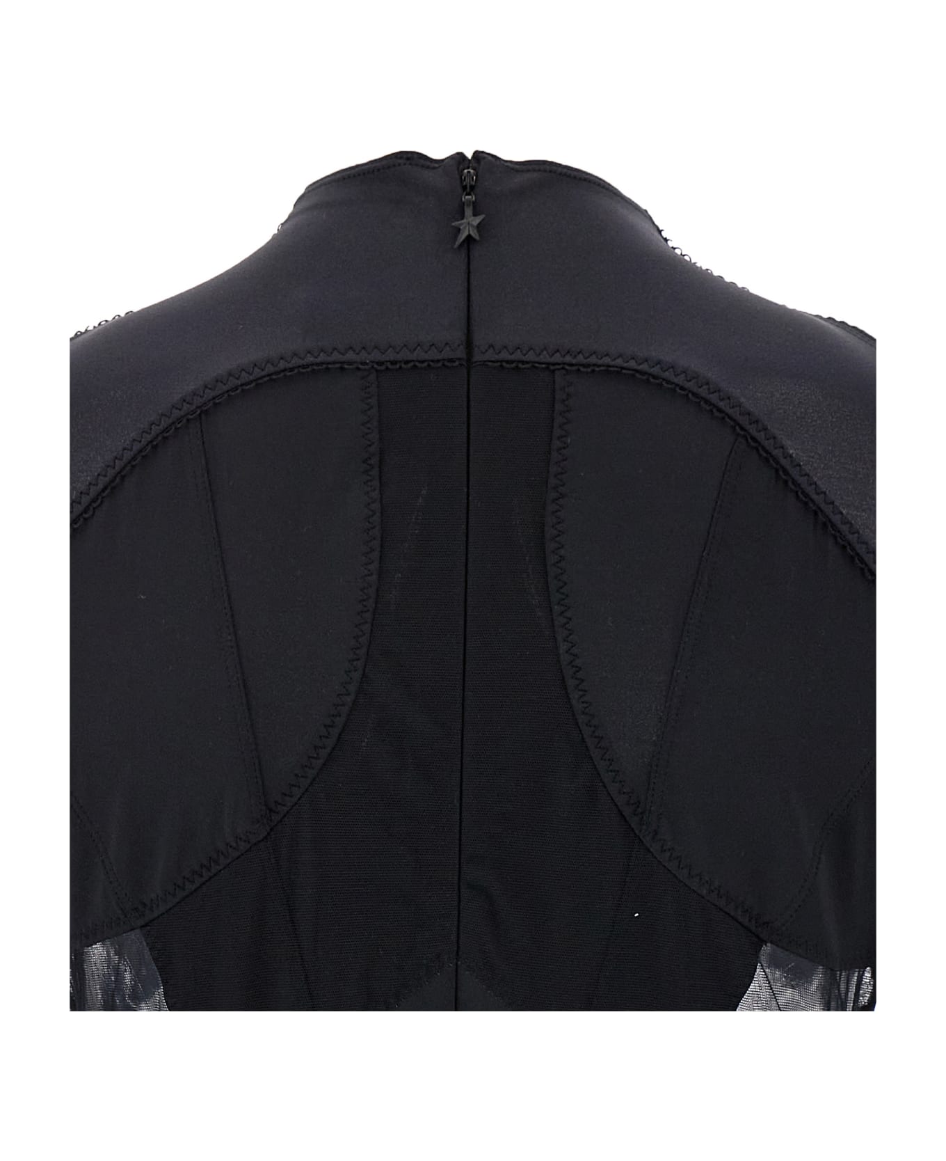 Mugler 'multi-layer Lingerie' Bodysuit - Black  