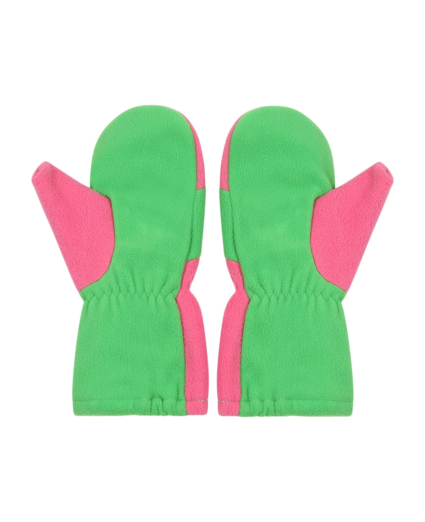 Mini Rodini Green Gloves For Girl With Panther - Multicolor