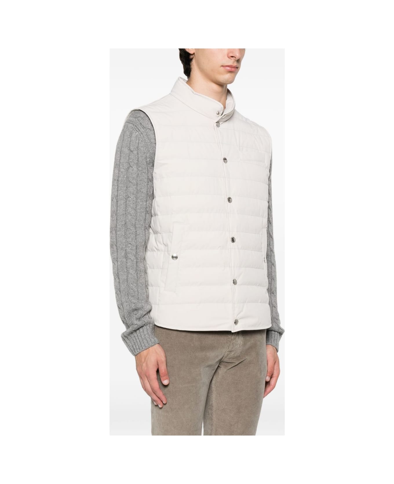 Brunello Cucinelli Nylon Down Vest - White