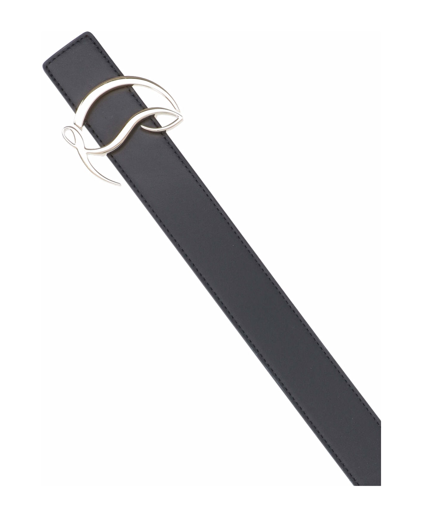 Christian Louboutin 
cl
 Logo Belt - BLACK/GOLD