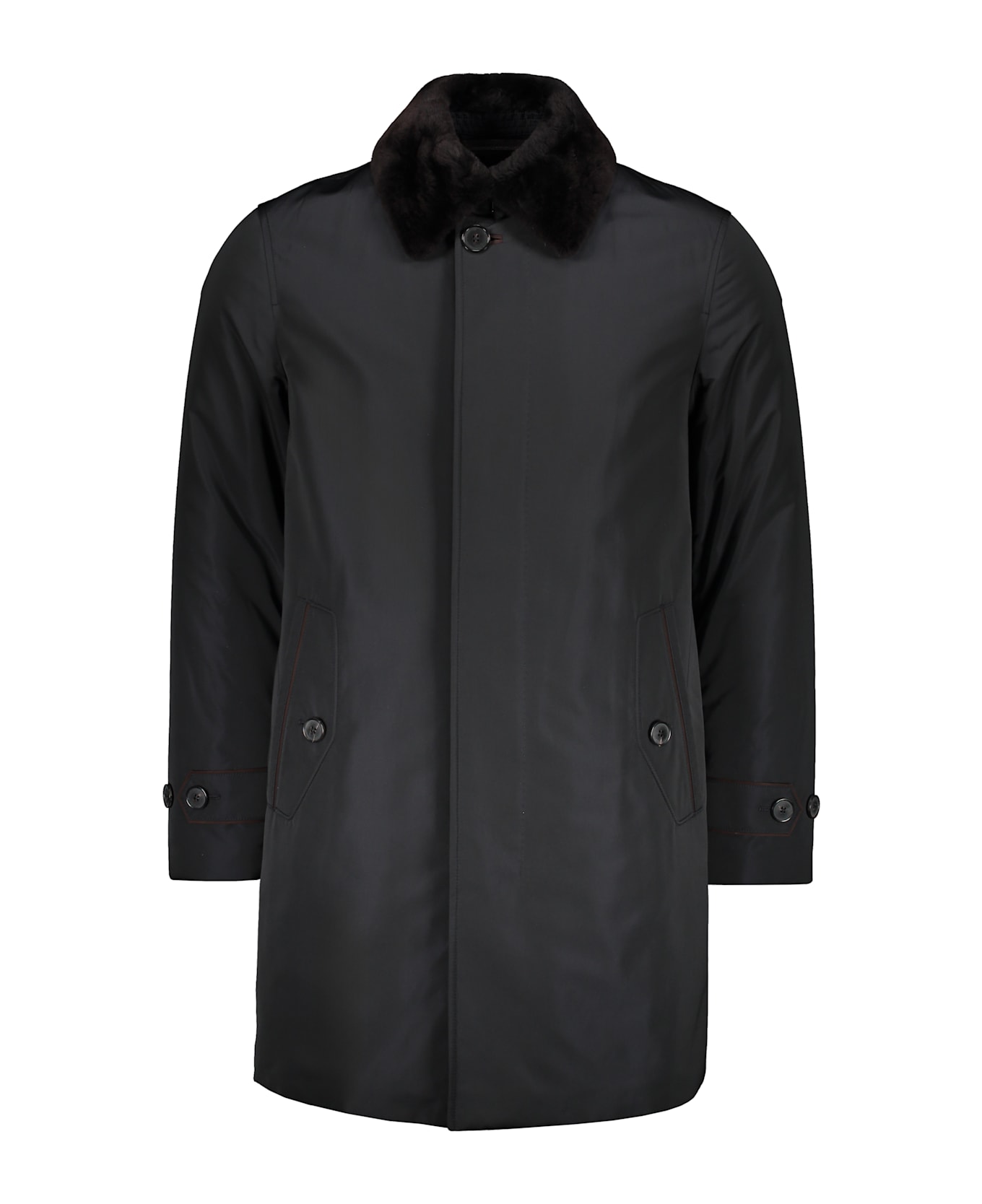 Zegna Padded Techno Fabric Coat - blue