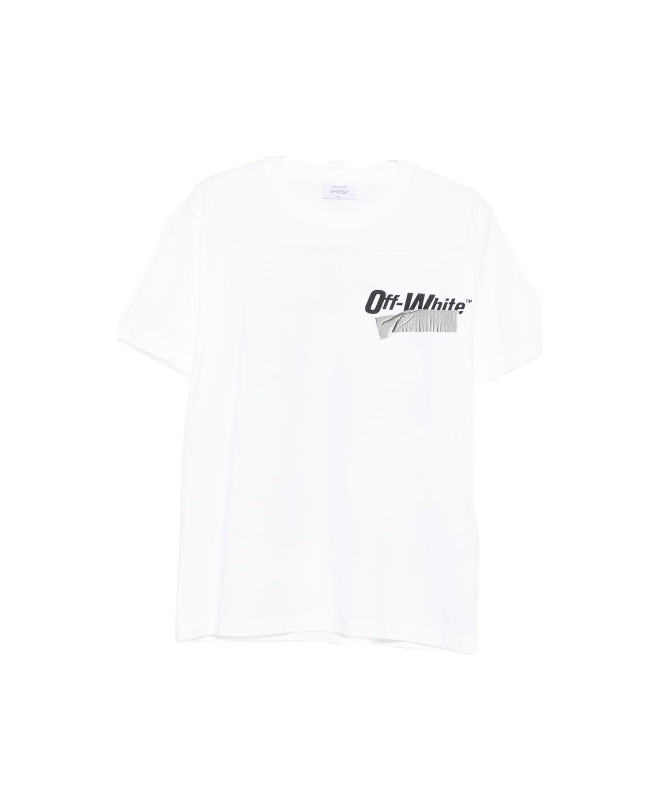 Off-White Off White White Crewneck T-shirt With Logo - White