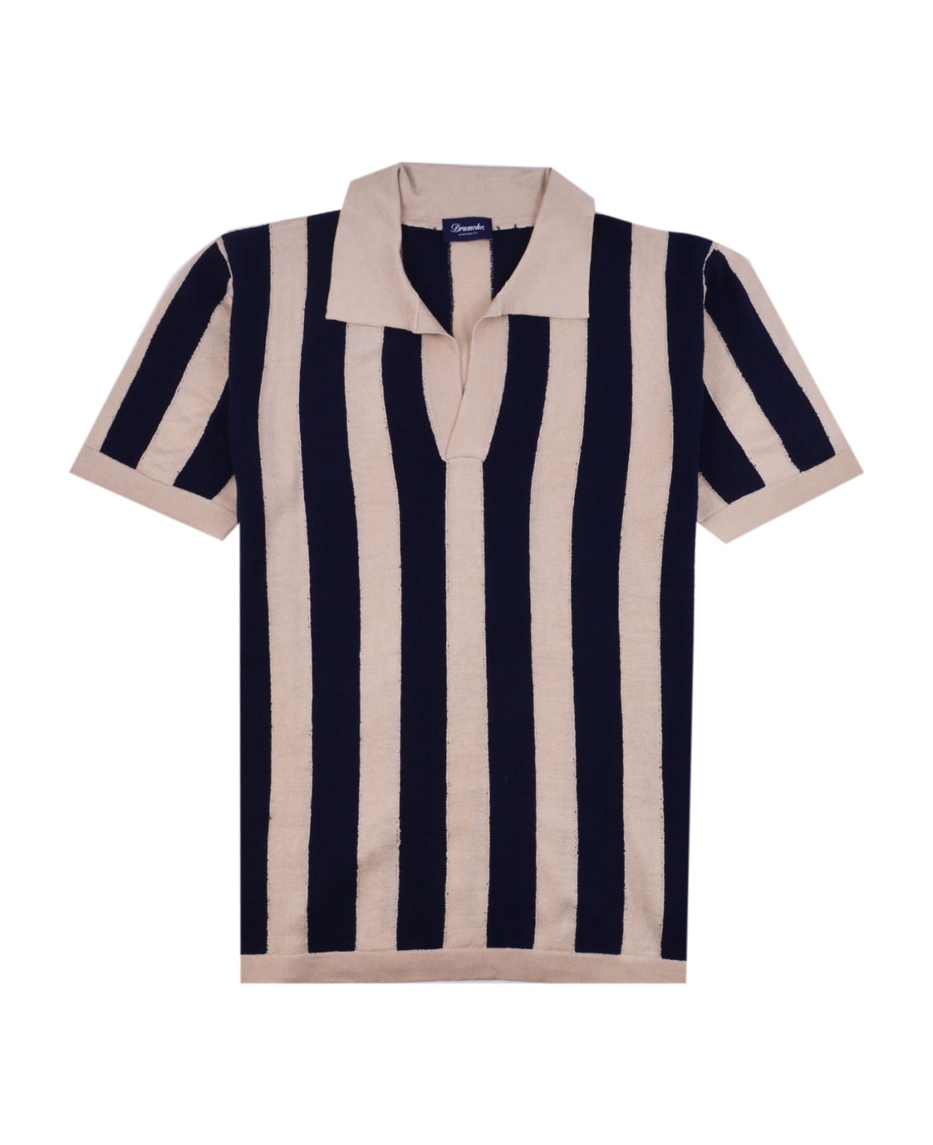 Drumohr Striped Polo Shirt - MultiColour