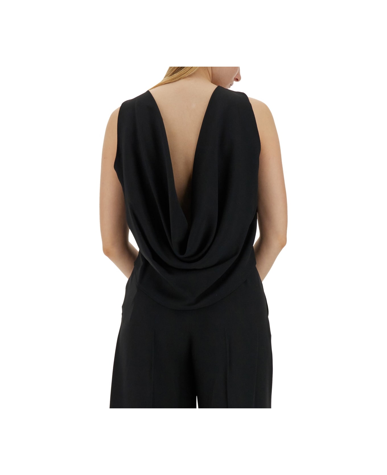 Nina Ricci Open-back Vest - BLACK