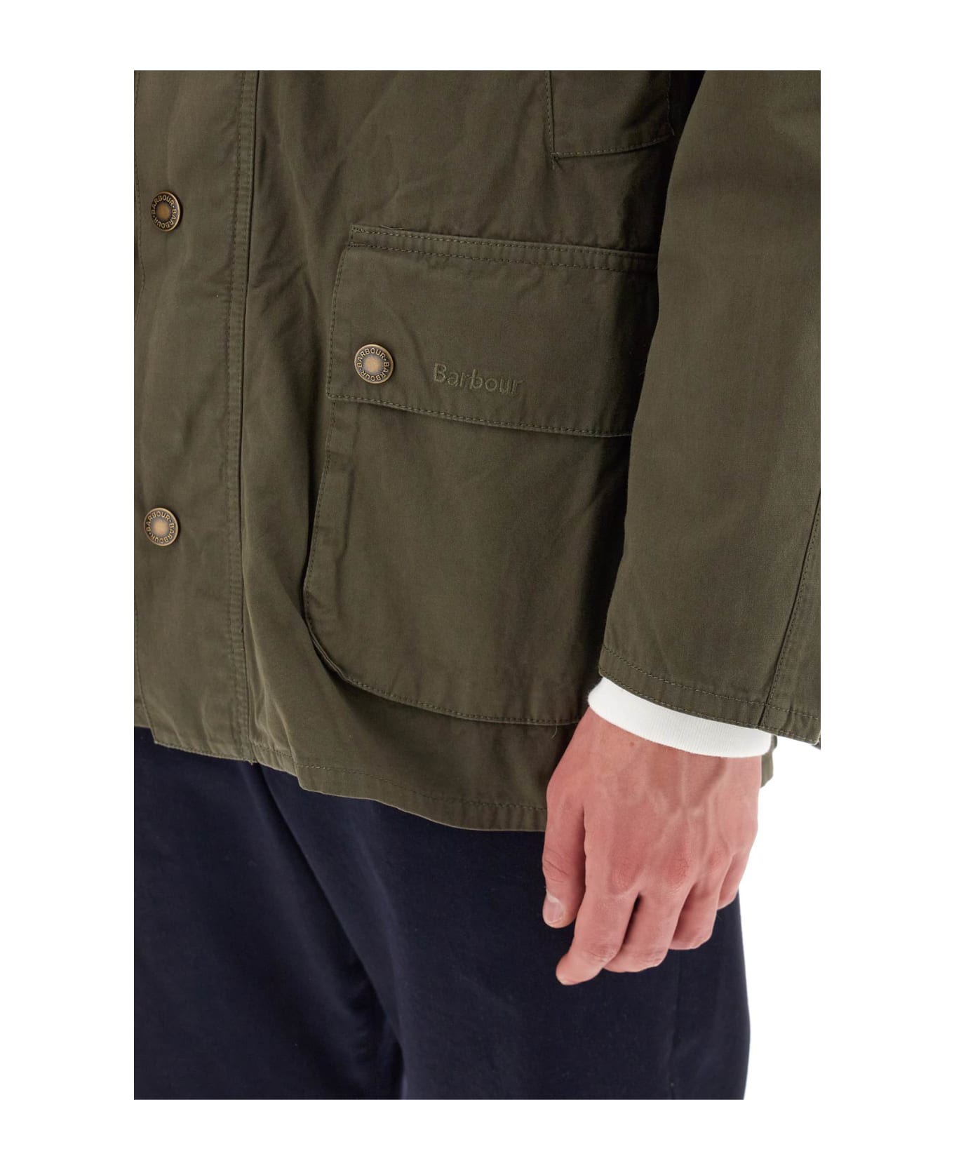 Barbour Long Sleeved Buttoned Overshirt - Military Green