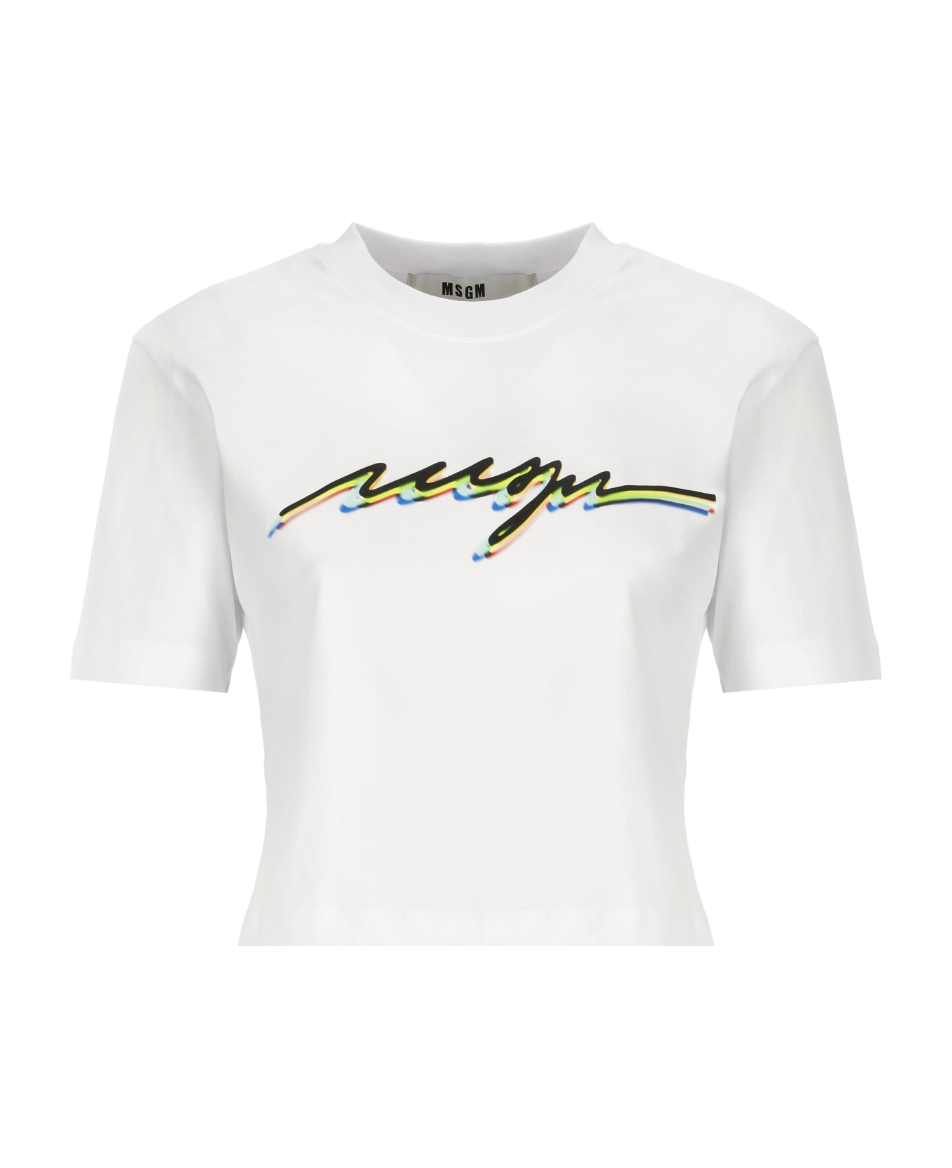 MSGM T-shirt With Logo - White Tシャツ