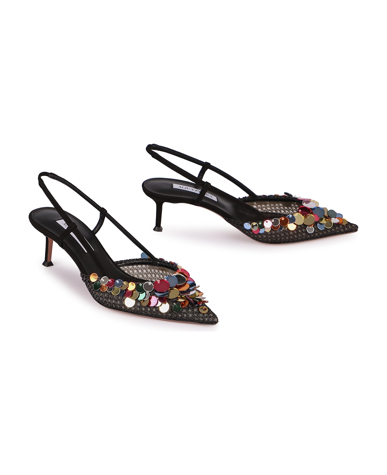 Aquazzura Can Can Pointy-toe Slingback - black