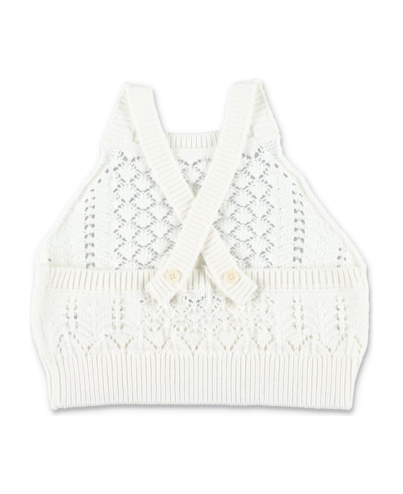 Il Gufo Kid - Crochet Top - WHITE