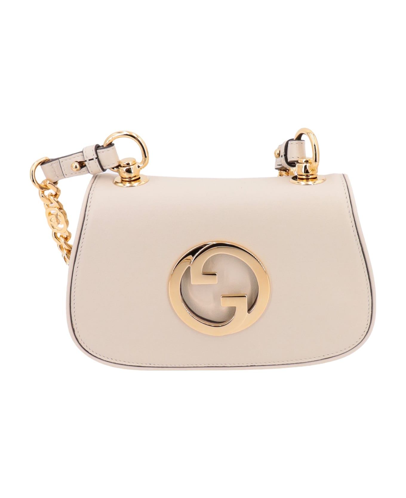 Gucci Ivory Leather Gucci Blondie Crossbody Bag - White