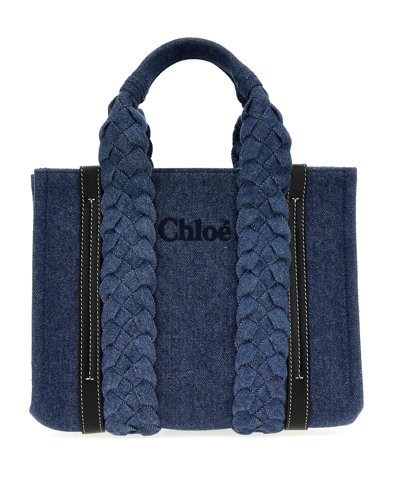 Chloé Woody Denim Handbag - Blue