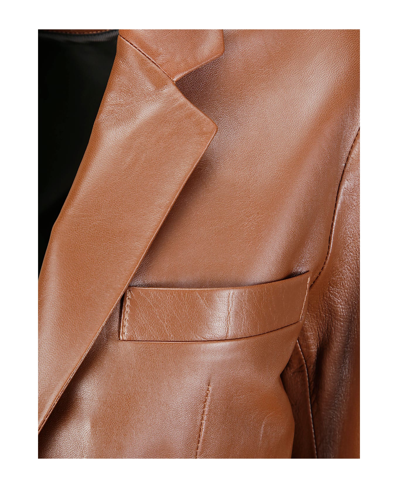 Desa 1972 Leather Classic Blazer - Eagle Brown