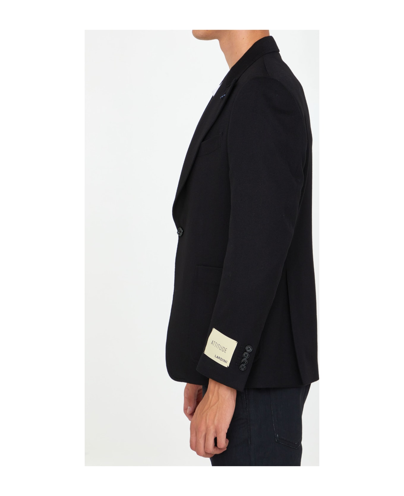 Lardini Wool Cashmere Jacket - BLACK