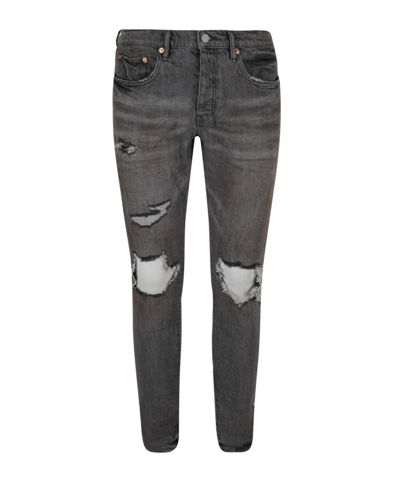 Purple Brand Distress Trousers - Faded Grey