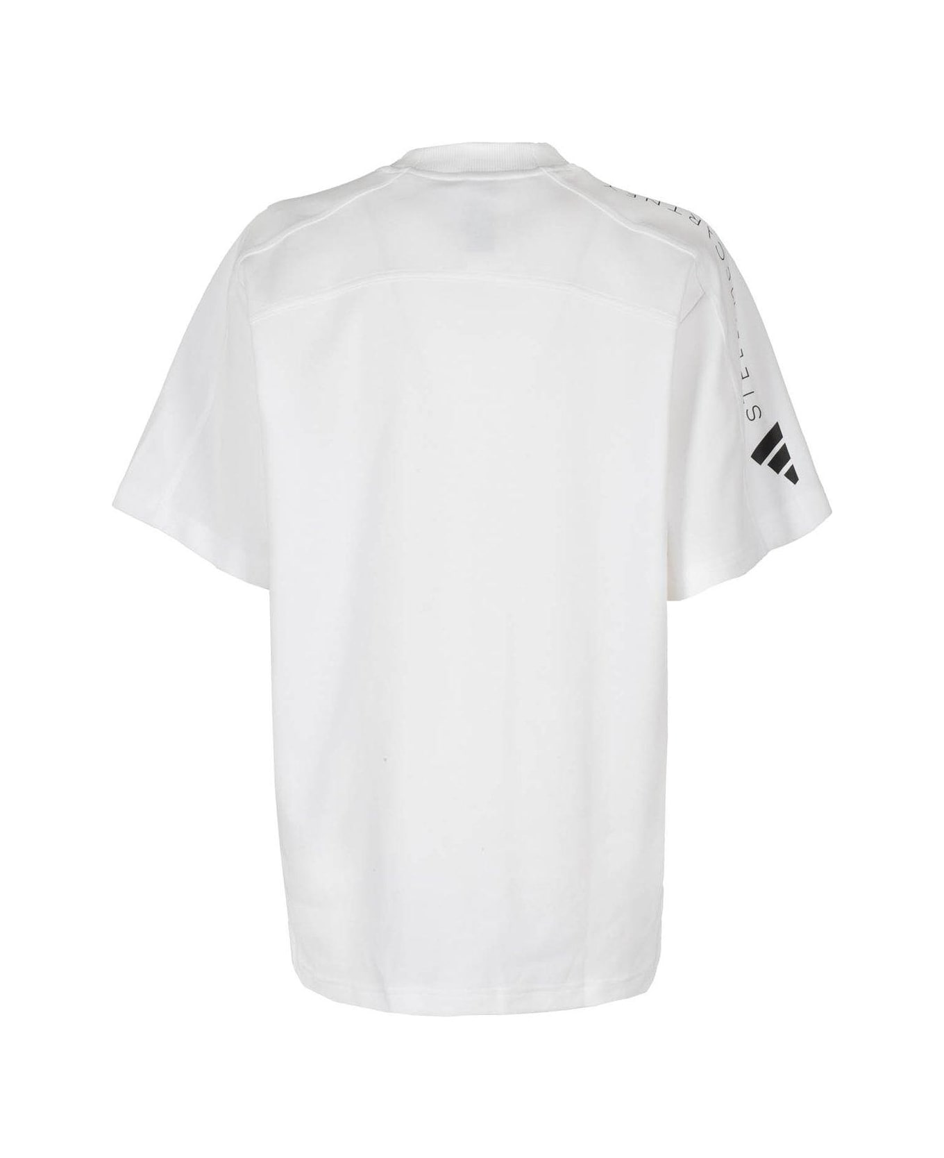 Adidas by Stella McCartney Logo Printed Crewneck T-shirt - WHITE Tシャツ