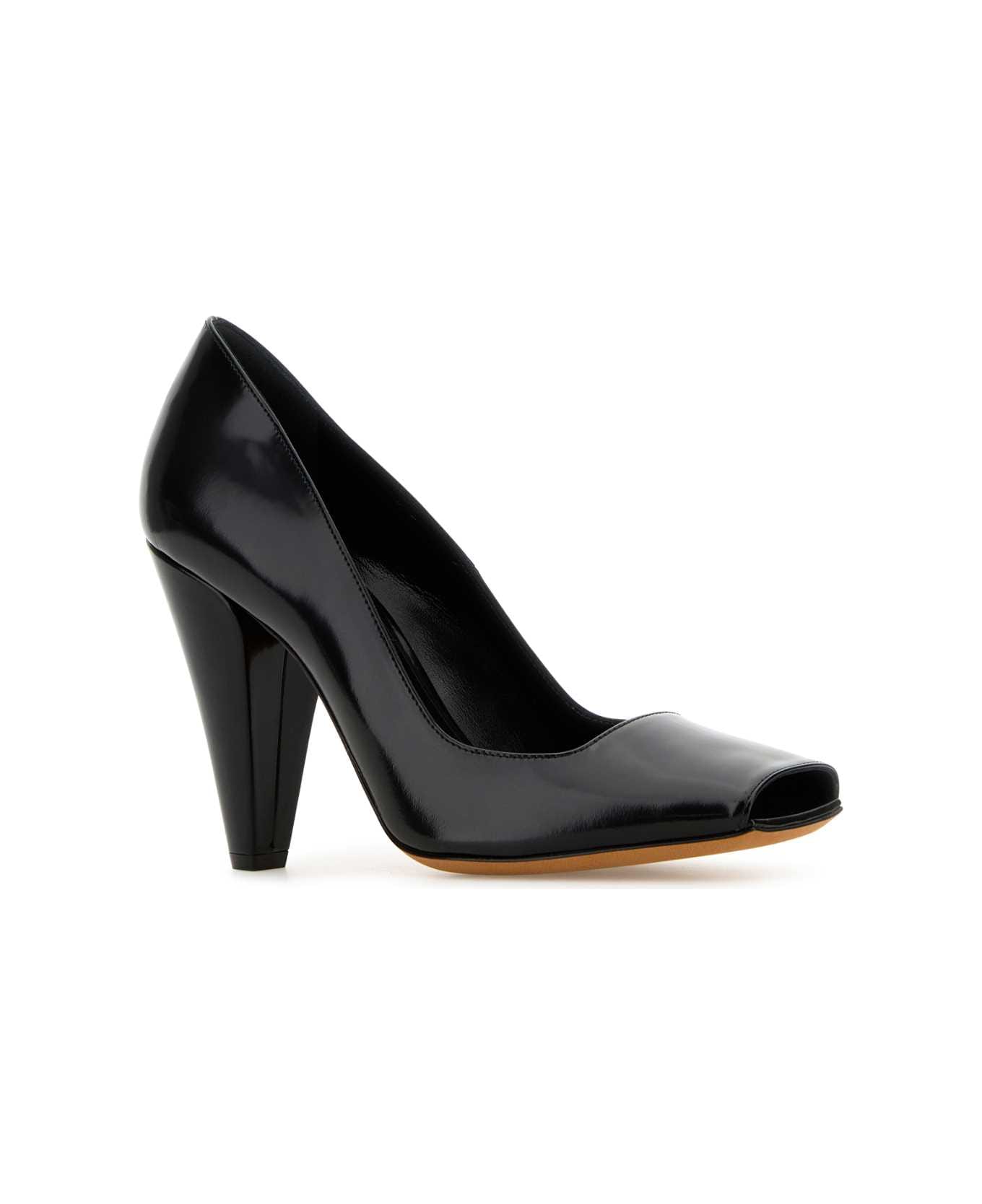 Khaite Black Leather Cedar Pumps - 200