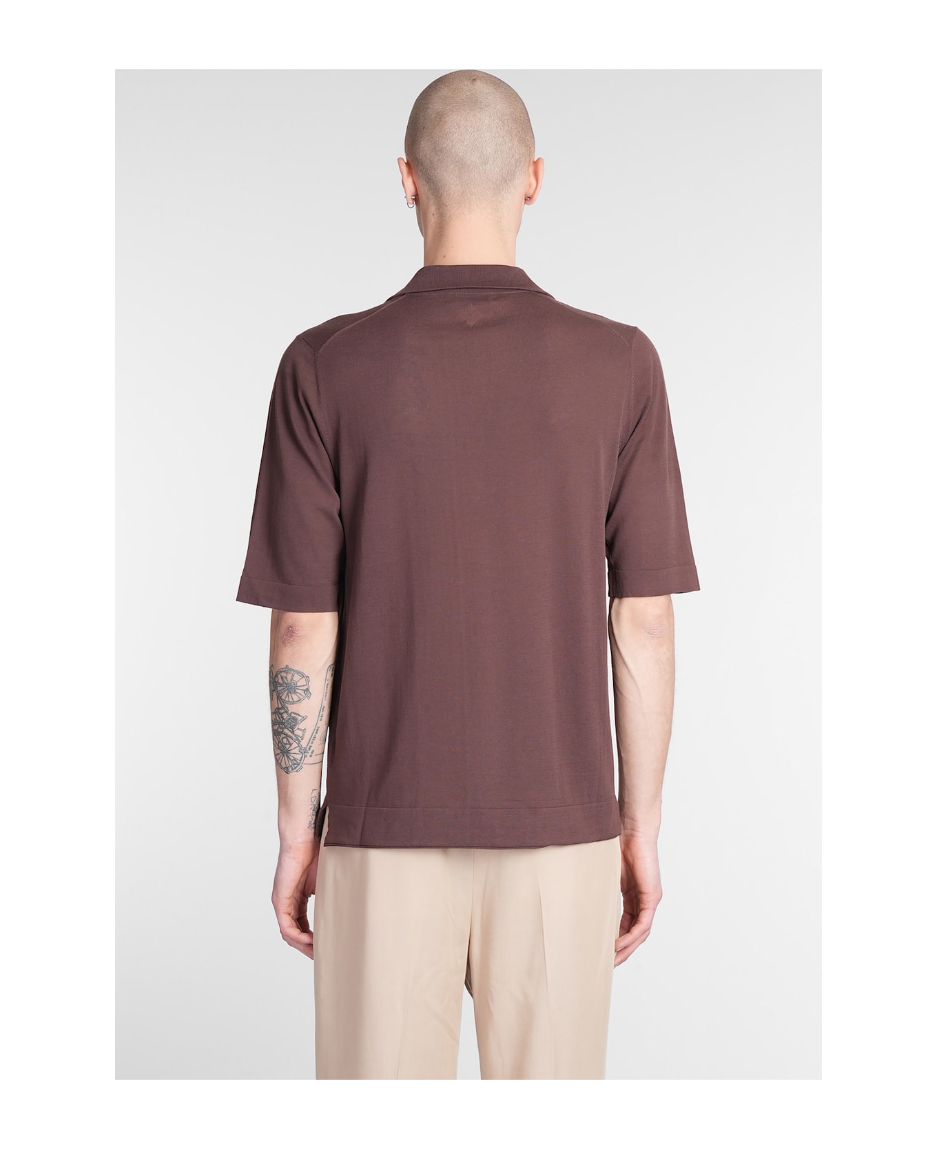 Ballantyne Polo In Brown Cotton - brown