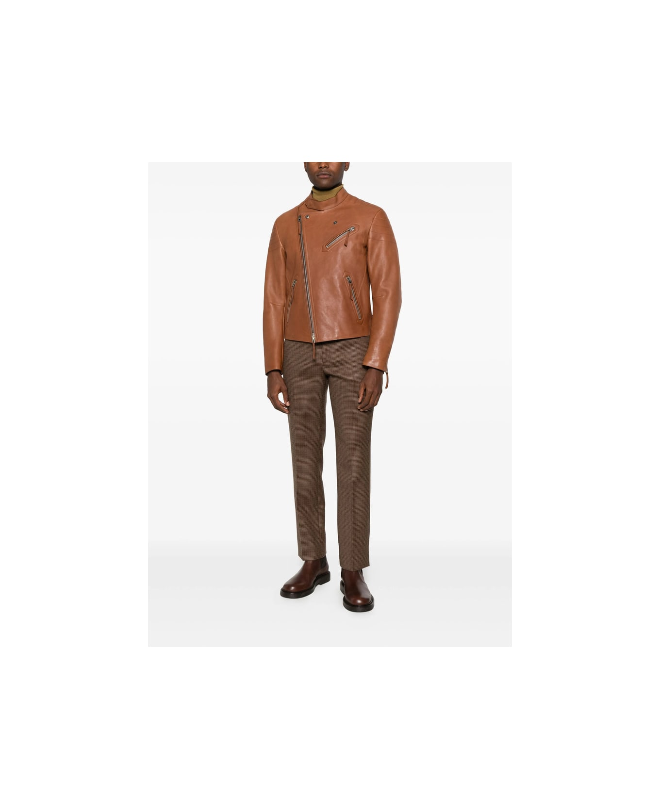 Tom Ford Leather Outerwear - BROWN