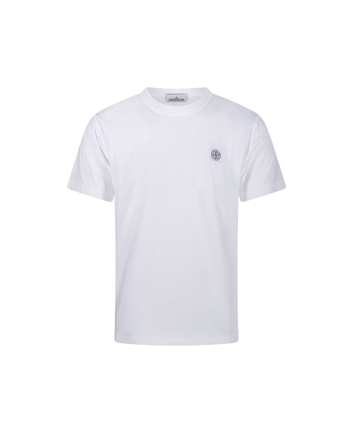 Stone Island Compass Patch Crewneck T-shirt - White