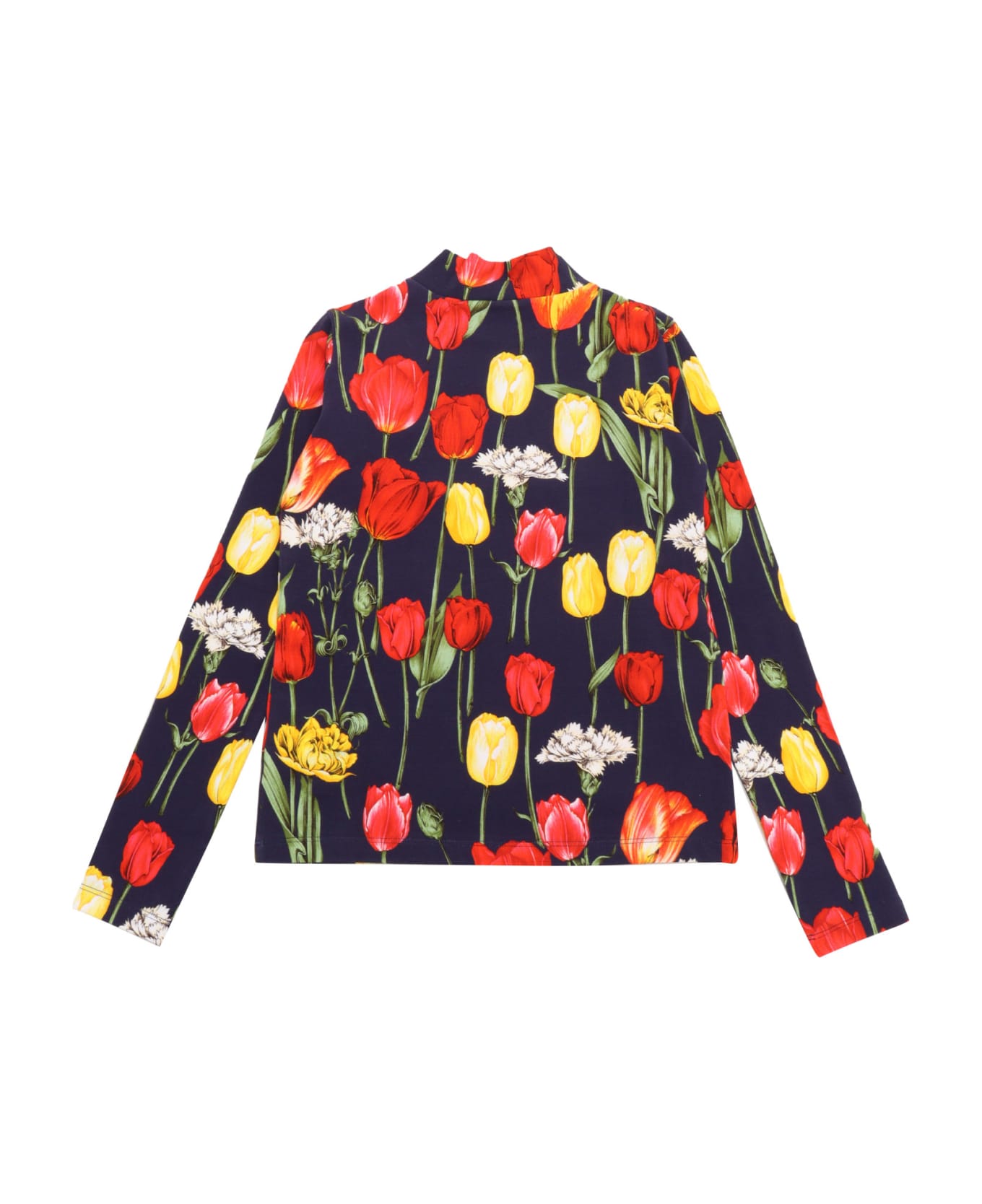 Dolce & Gabbana L/s Mock Turtleneck - MULTICOLOR