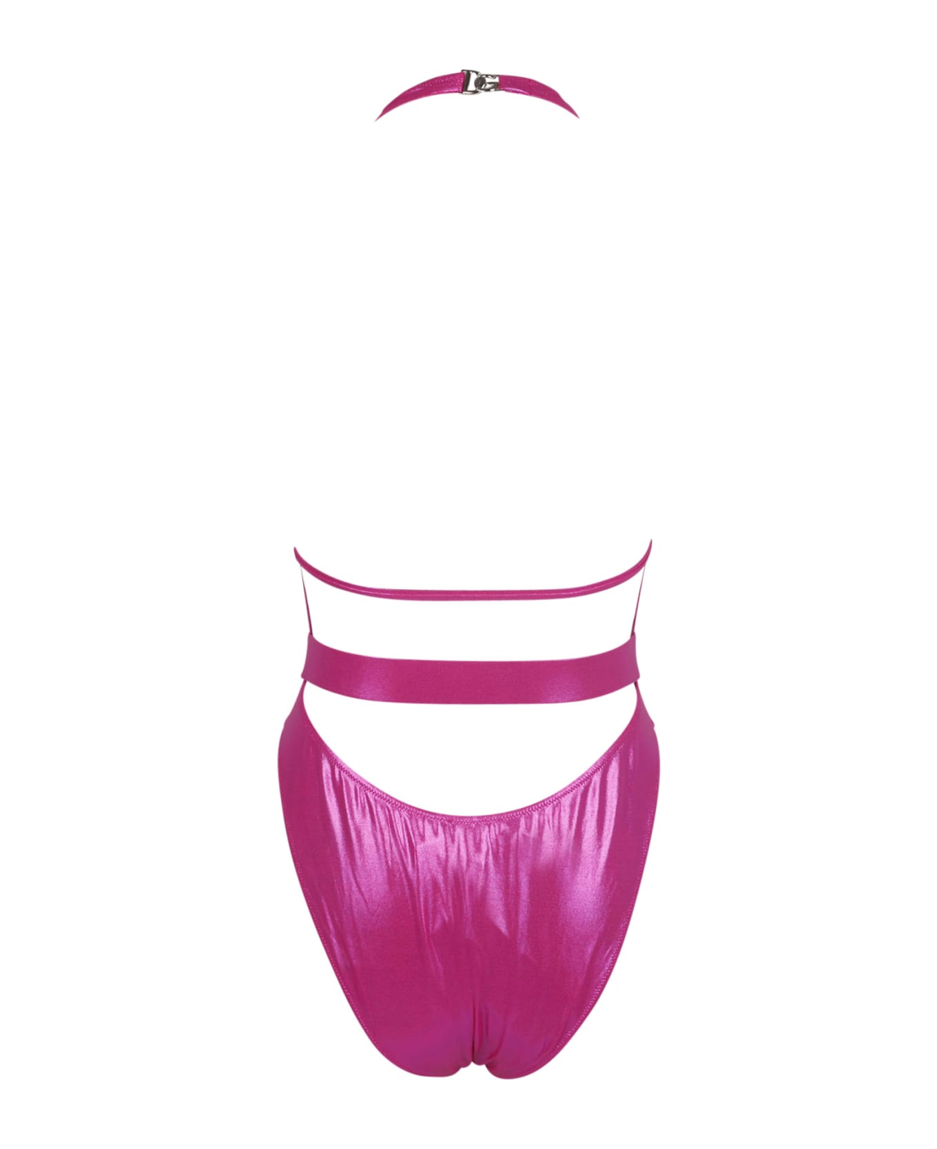 Dolce & Gabbana Logo-plaque Glossy-finish Swimsuit