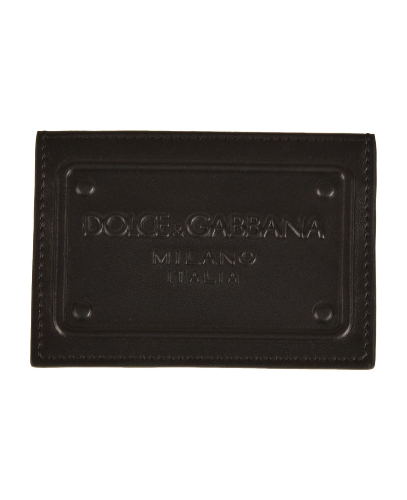 Dolce & Gabbana Logo Embossed Card Holder - Black 財布