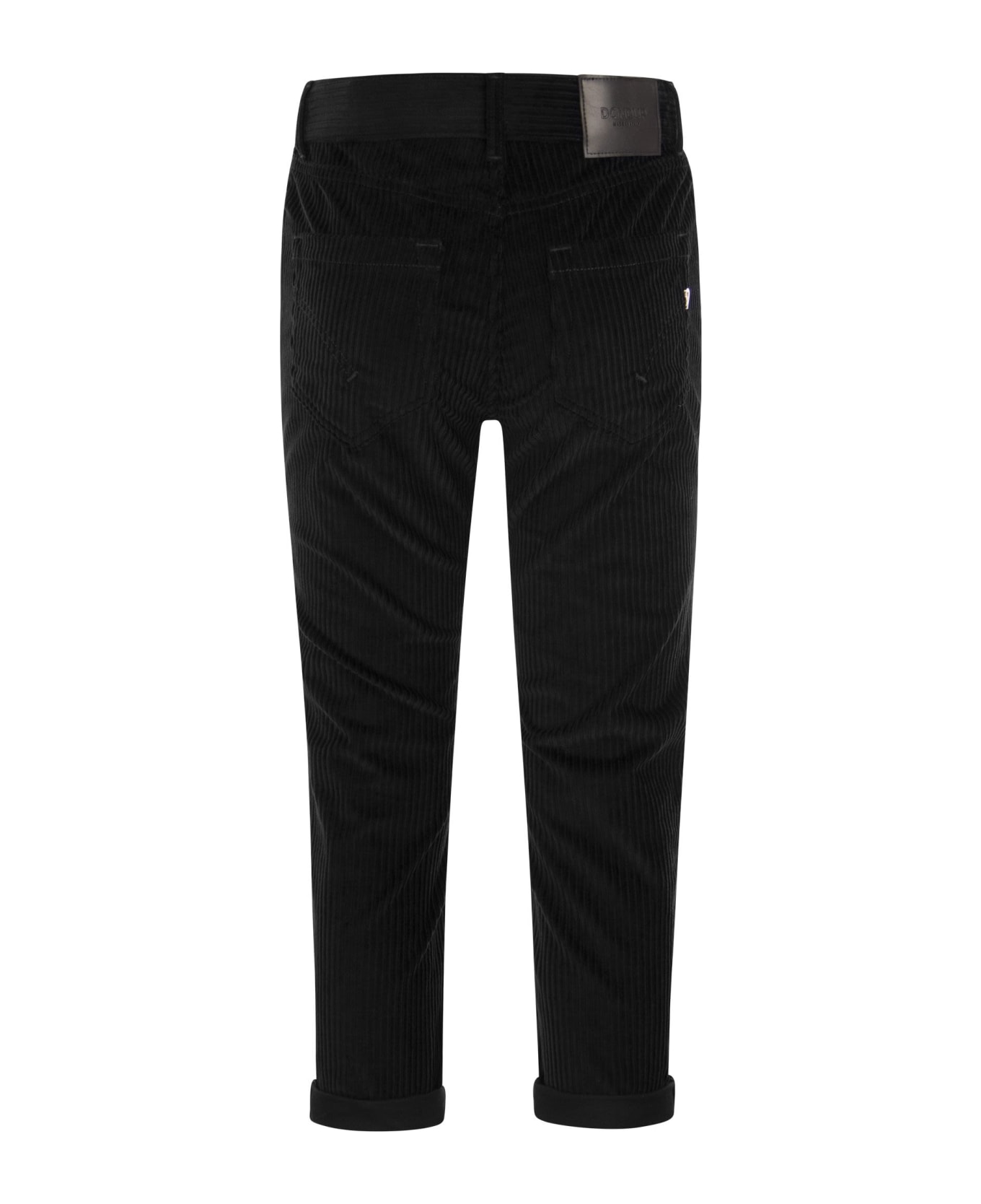 Dondup Koons Loose-fitting Velvet Trousers - Black