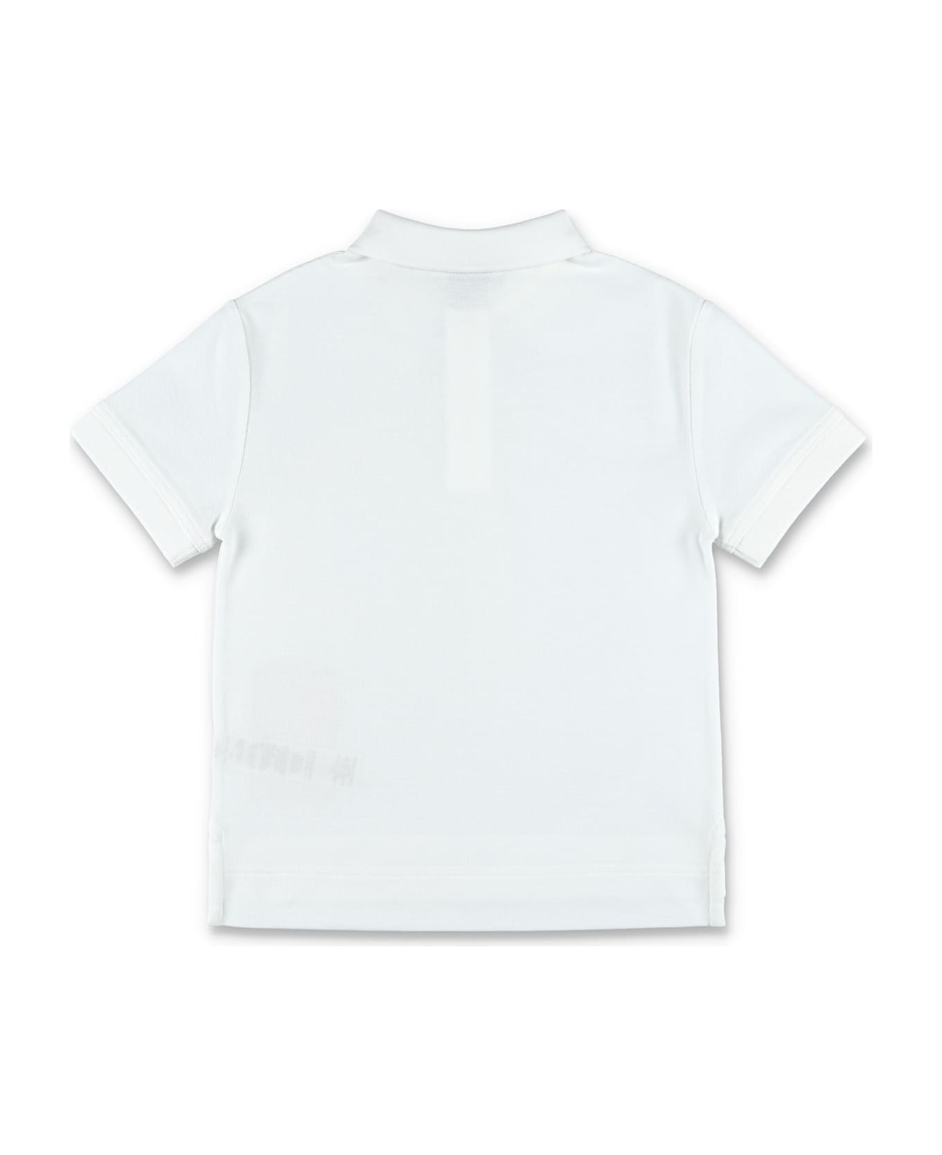 Burberry Kid - Check Label Polo Shirt - WHITE
