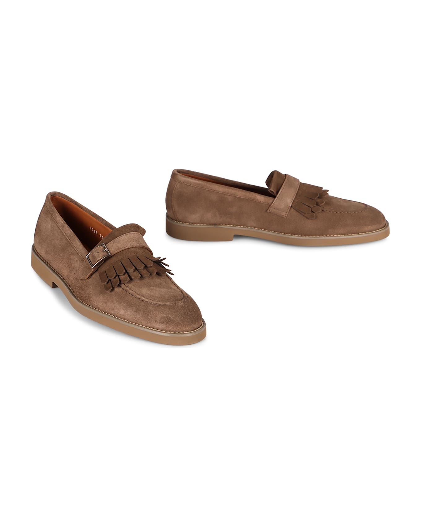 Doucal
s Suede Monk-strap Shoes - Beige