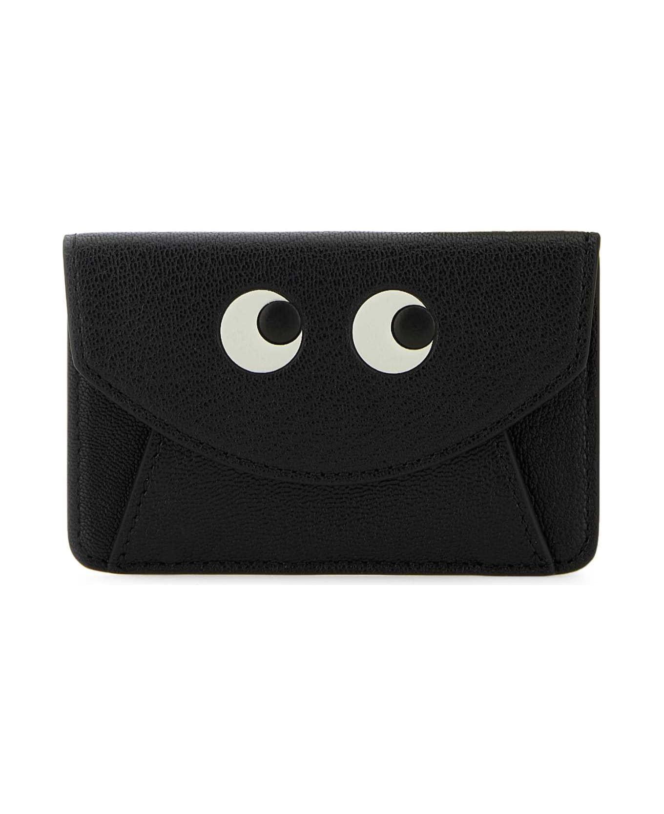 Anya Hindmarch Black Leather Card Holder - BLACK